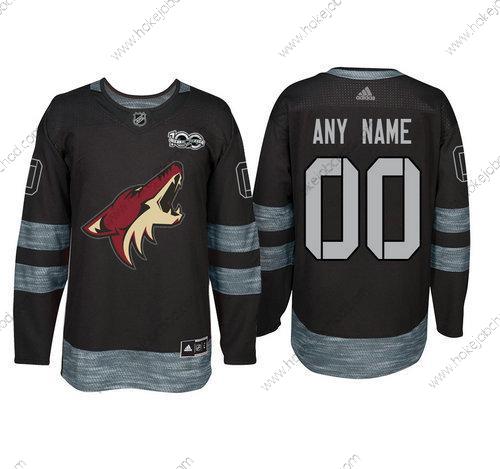 Adidas Arizona Coyotes Přizpůsobené Černá 1917-2017 100th Výročí Sešitý NHL Dres