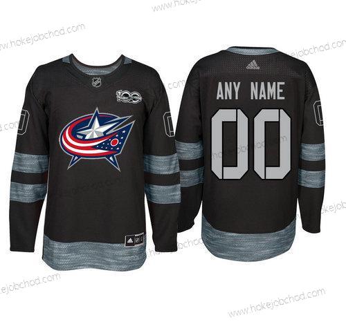 Adidas Columbus Blue Jackets Přizpůsobené Černá 1917-2017 100th Výročí Sešitý NHL Dres