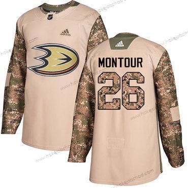 Adidas Mládež Anaheim Ducks #26 Brandon Montour Camo Autentické 2017 Veterans Day Sešitý NHL Dres