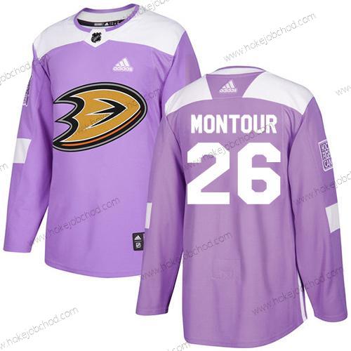 Adidas Mládež Anaheim Ducks #26 Brandon Montour Nachový Autentické Bojuje proti rakovině Sešitý NHL Dres