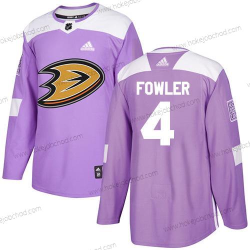 Adidas Mládež Anaheim Ducks #4 Cam Fowler Nachový Autentické Bojuje proti rakovině Sešitý NHL Dres