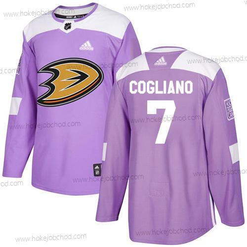 Adidas Mládež Anaheim Ducks #7 Andrew Cogliano Nachový Autentické Bojuje proti rakovině Sešitý NHL Dres