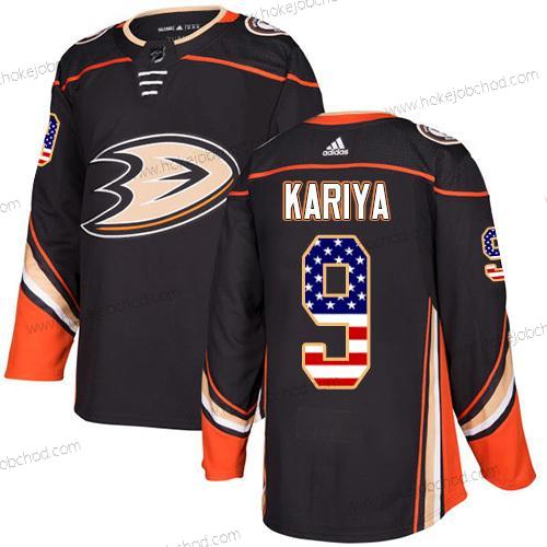 Adidas Mládež Anaheim Ducks #9 Paul Kariya Černá Domácí Autentické USA Flag Sešitý NHL Dres