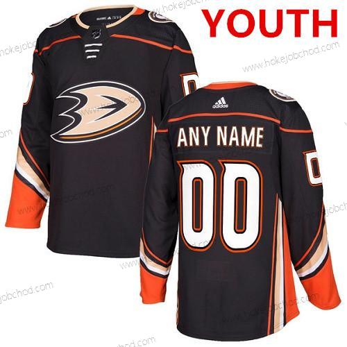 Adidas Mládež Anaheim Ducks Přizpůsobené Autentické Černá Domácí NHL Dres