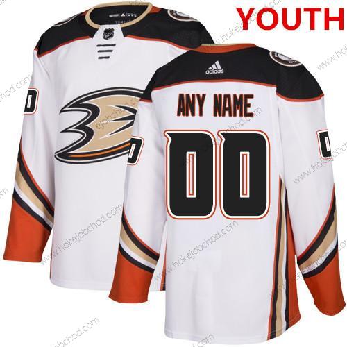 Adidas Mládež Anaheim Ducks Přizpůsobené Bílý Autentické Dres