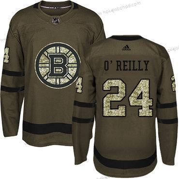 Adidas Mládež Boston Bruins #24 Terry O’Reilly Zelená Salute to Service Sešitý NHL Dres