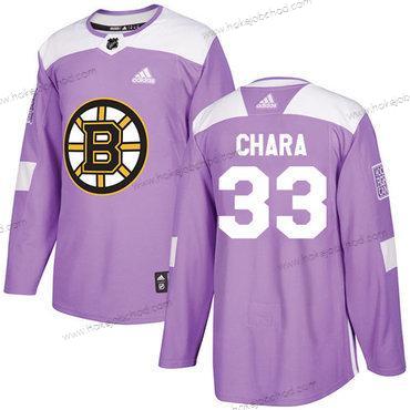 Adidas Mládež Boston Bruins #33 Zdeno Chara Nachový Autentické Bojuje proti rakovině Sešitý NHL Dres