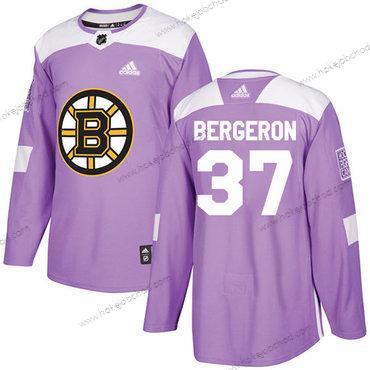 Adidas Mládež Boston Bruins #37 Patrice Bergeron Nachový Autentické Bojuje proti rakovině Sešitý NHL Dres