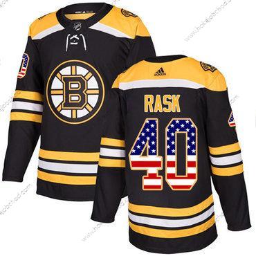 Adidas Mládež Boston Bruins #40 Tuukka Rask Černá Domácí Autentické USA Flag Sešitý NHL Dres