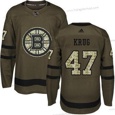 Adidas Mládež Boston Bruins #47 Torey Krug Zelená Salute to Service Sešitý NHL Dres