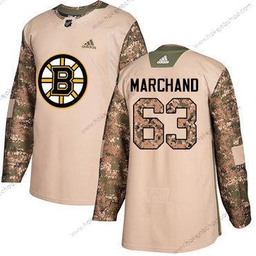 Adidas Mládež Boston Bruins #63 Brad Marchand Camo Autentické 2017 Veterans Day Sešitý NHL Dres