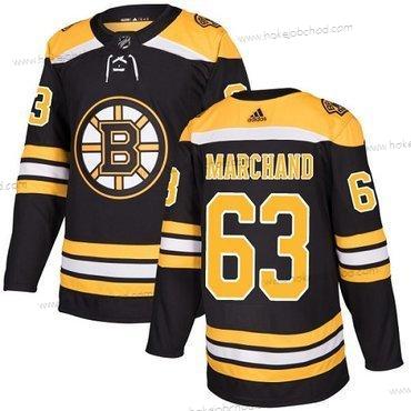 Adidas Mládež Boston Bruins #63 Brad Marchand Černá Domácí Autentické Sešitý NHL Dres