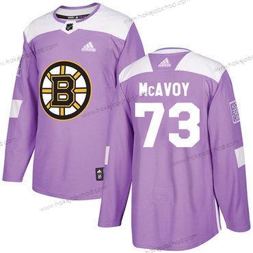 Adidas Mládež Boston Bruins #73 Charlie Mcavoy Nachový Autentické Bojuje proti rakovině Sešitý NHL Dres