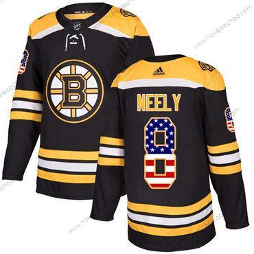 Adidas Mládež Boston Bruins #8 Cam Neely Černá Domácí Autentické USA Flag Sešitý NHL Dres