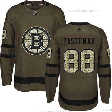 Adidas Mládež Boston Bruins #88 David Pastrnak Zelená Salute to Service Sešitý NHL Dres