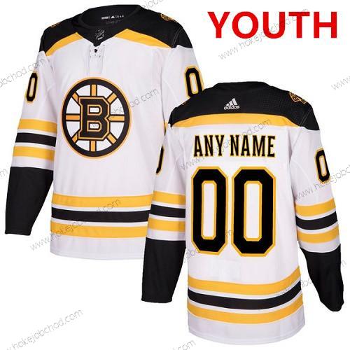 Adidas Mládež Boston Bruins Přizpůsobené Bílý Autentické NHL Dres