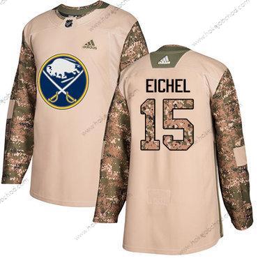 Adidas Mládež Buffalo Sabres #15 Jack Eichel Camo Autentické 2017 Veterans Day Sešitý NHL Dres