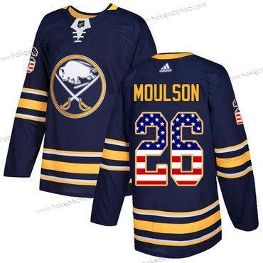 Adidas Mládež Buffalo Sabres #26 Matt Moulson Námořnictvo Modrý Domácí Autentické USA Flag Sešitý NHL Dres