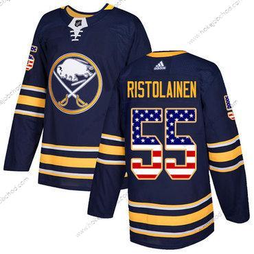 Adidas Mládež Buffalo Sabres #55 Rasmus Ristolainen Námořnictvo Modrý Domácí Autentické USA Flag Sešitý NHL Dres