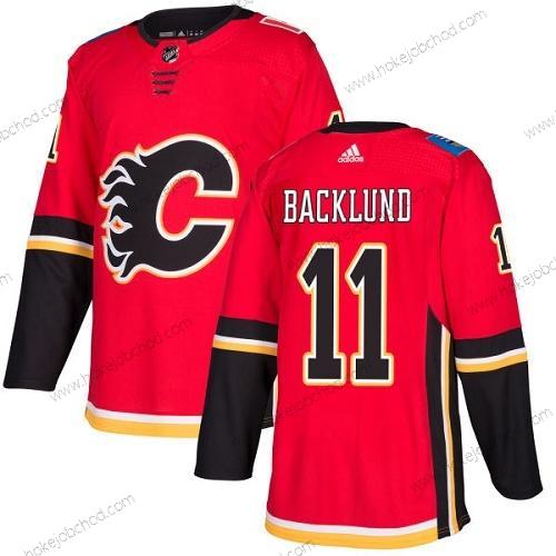 Adidas Mládež Calgary Flames #11 Mikael Backlund Červené Domácí Autentické Sešitý NHL Dres