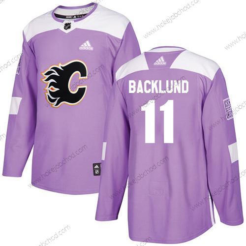 Adidas Mládež Calgary Flames #11 Mikael Backlund Nachový Autentické Bojuje proti rakovině Sešitý NHL Dres