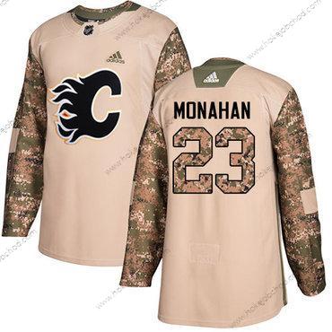 Adidas Mládež Calgary Flames #23 Sean Monahan Camo Autentické 2017 Veterans Day Sešitý NHL Dres