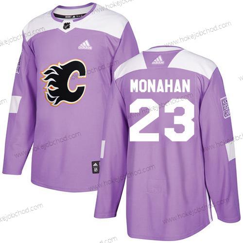 Adidas Mládež Calgary Flames #23 Sean Monahan Nachový Autentické Bojuje proti rakovině Sešitý NHL Dres