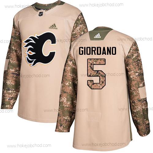 Adidas Mládež Calgary Flames #5 Mark Giordano Camo Autentické 2017 Veterans Day Sešitý NHL Dres