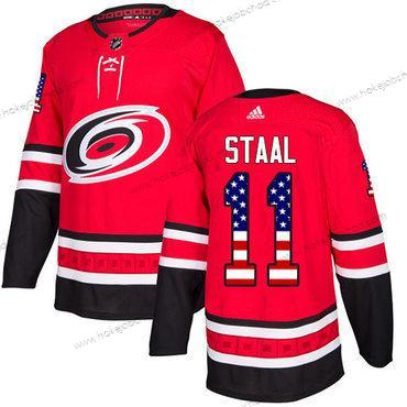 Adidas Mládež Carolina Hurricanes #11 Jordan Staal Červené Domácí Autentické USA Flag Sešitý NHL Dres