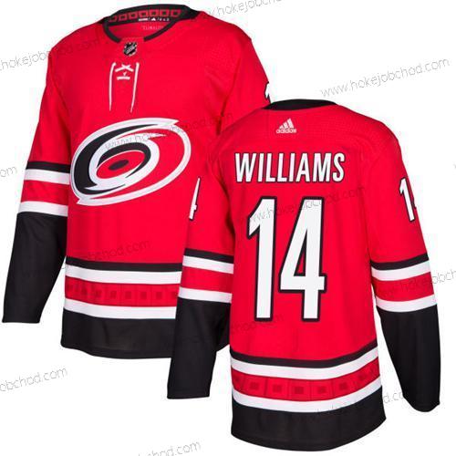 Adidas Mládež Carolina Hurricanes #14 Justin Williams Červené Domácí Autentické Sešitý NHL Dres