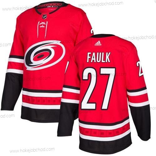 Adidas Mládež Carolina Hurricanes #27 Justin Faulk Červené Domácí Autentické Sešitý NHL Dres