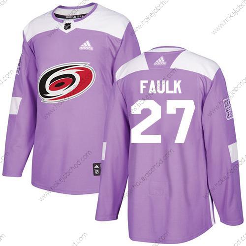 Adidas Mládež Carolina Hurricanes #27 Justin Faulk Nachový Autentické Bojuje proti rakovině Sešitý NHL Dres