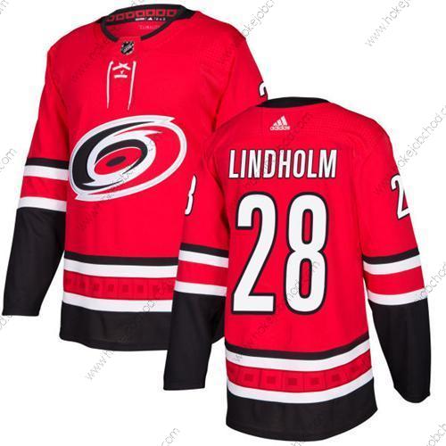 Adidas Mládež Carolina Hurricanes #28 Elias Lindholm Červené Domácí Autentické Sešitý NHL Dres