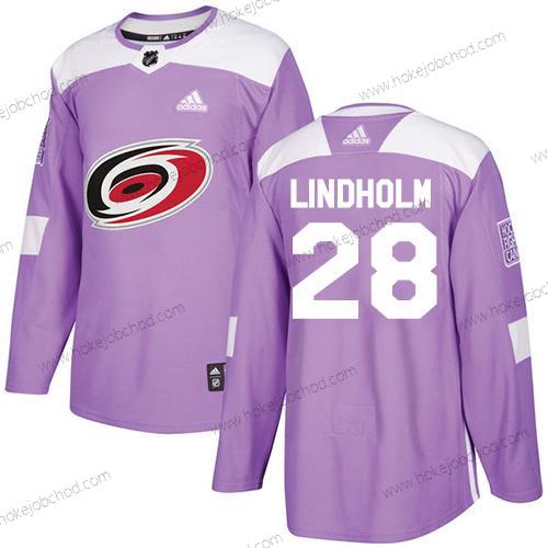 Adidas Mládež Carolina Hurricanes #28 Elias Lindholm Nachový Autentické Bojuje proti rakovině Sešitý NHL Dres