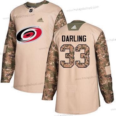 Adidas Mládež Carolina Hurricanes #33 Scott Darling Camo Autentické 2017 Veterans Day Sešitý NHL Dres