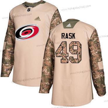 Adidas Mládež Carolina Hurricanes #49 Victor Rask Camo Autentické 2017 Veterans Day Sešitý NHL Dres