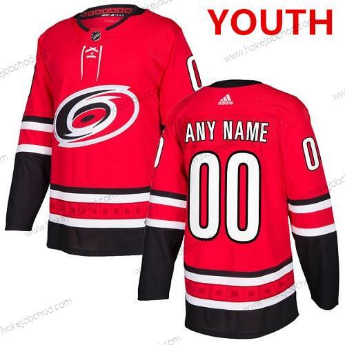 Adidas Mládež Carolina Hurricanes Přizpůsobené NHL Autentické Červené Domácí Dres