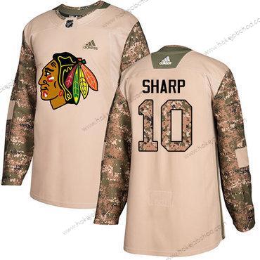 Adidas Mládež Chicago Blackhawks #10 Patrick Sharp Camo Autentické 2017 Veterans Day Sešitý NHL Dres