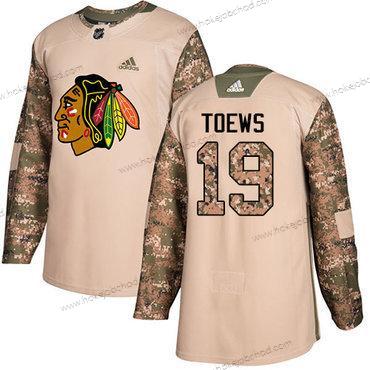 Adidas Mládež Chicago Blackhawks #19 Jonathan Toews Camo Autentické 2017 Veterans Day Sešitý NHL Dres