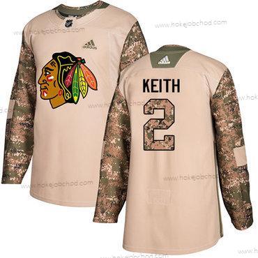 Adidas Mládež Chicago Blackhawks #2 Duncan Keith Camo Autentické 2017 Veterans Day Sešitý NHL Dres