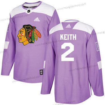 Adidas Mládež Chicago Blackhawks #2 Duncan Keith Nachový Autentické Bojuje proti rakovině Sešitý NHL Dres