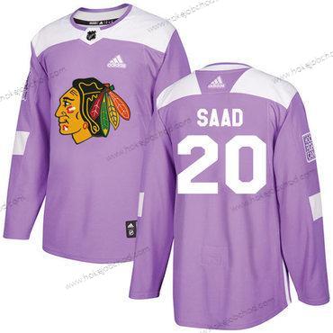 Adidas Mládež Chicago Blackhawks #20 Brandon Saad Nachový Autentické Bojuje proti rakovině Sešitý NHL Dres