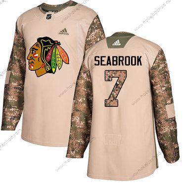 Adidas Mládež Chicago Blackhawks #7 Brent Seabrook Camo Autentické 2017 Veterans Day Sešitý NHL Dres