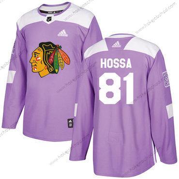 Adidas Mládež Chicago Blackhawks #81 Marian Hossa Nachový Autentické Bojuje proti rakovině Sešitý NHL Dres