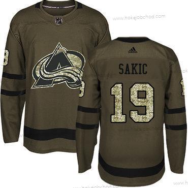 Adidas Mládež Colorado Avalanche #19 Joe Sakic Zelená Salute to Service Sešitý NHL Dres