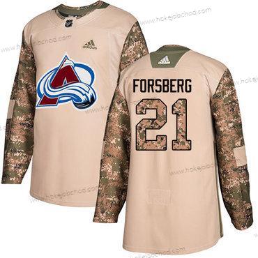 Adidas Mládež Colorado Avalanche #21 Peter Forsberg Camo Autentické 2017 Veterans Day Sešitý NHL Dres