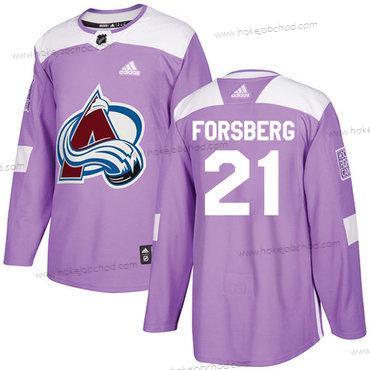 Adidas Mládež Colorado Avalanche #21 Peter Forsberg Nachový Autentické Bojuje proti rakovině Sešitý NHL Dres