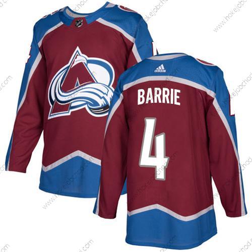 Adidas Mládež Colorado Avalanche #4 Tyson Barrie Domácí Červené Autentické Sešitý NHL Dres