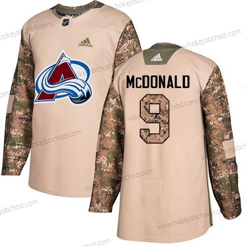 Adidas Mládež Colorado Avalanche #9 Lanny Mcdonald Camo Autentické 2017 Veterans Day Sešitý NHL Dres