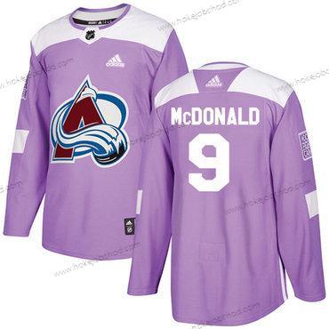 Adidas Mládež Colorado Avalanche #9 Lanny Mcdonald Nachový Autentické Bojuje proti rakovině Sešitý NHL Dres